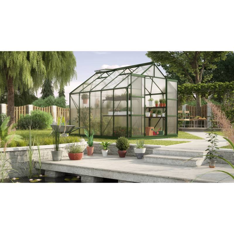 Vitavia Gewächshaus 'Uranus 8300' 257 x 321 cm mit 6 mm Hohlkammerplatten smaragdfarben von Vitavia