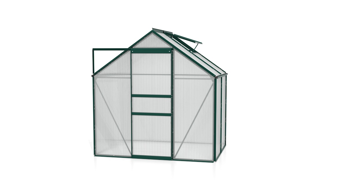 Vitavia Gewächshaus Venus 2500 inkl. 1 Dachfenster - 2,5 m² -dunkelgrün-4 mm Hohlkammerplatten von Vitavia