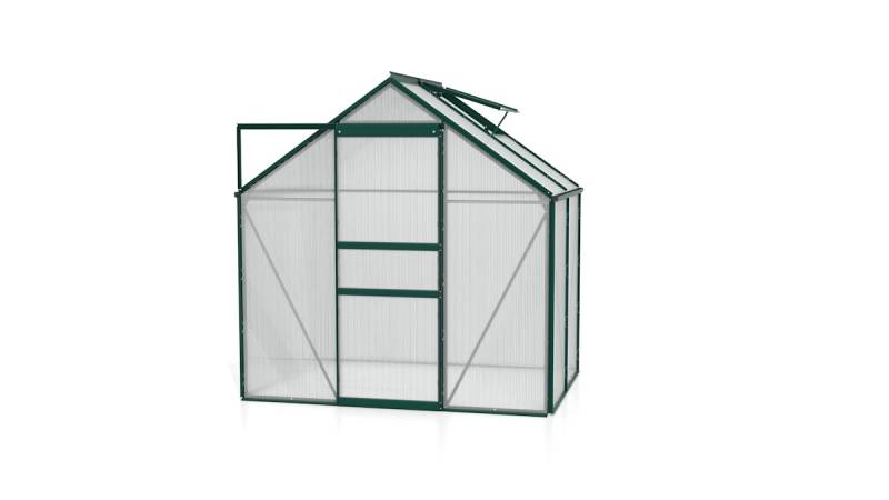 Vitavia Gewächshaus Venus 2500 inkl. 1 Dachfenster - 2,5 m² -dunkelgrün-6 mm Hohlkammerplatten von Vitavia