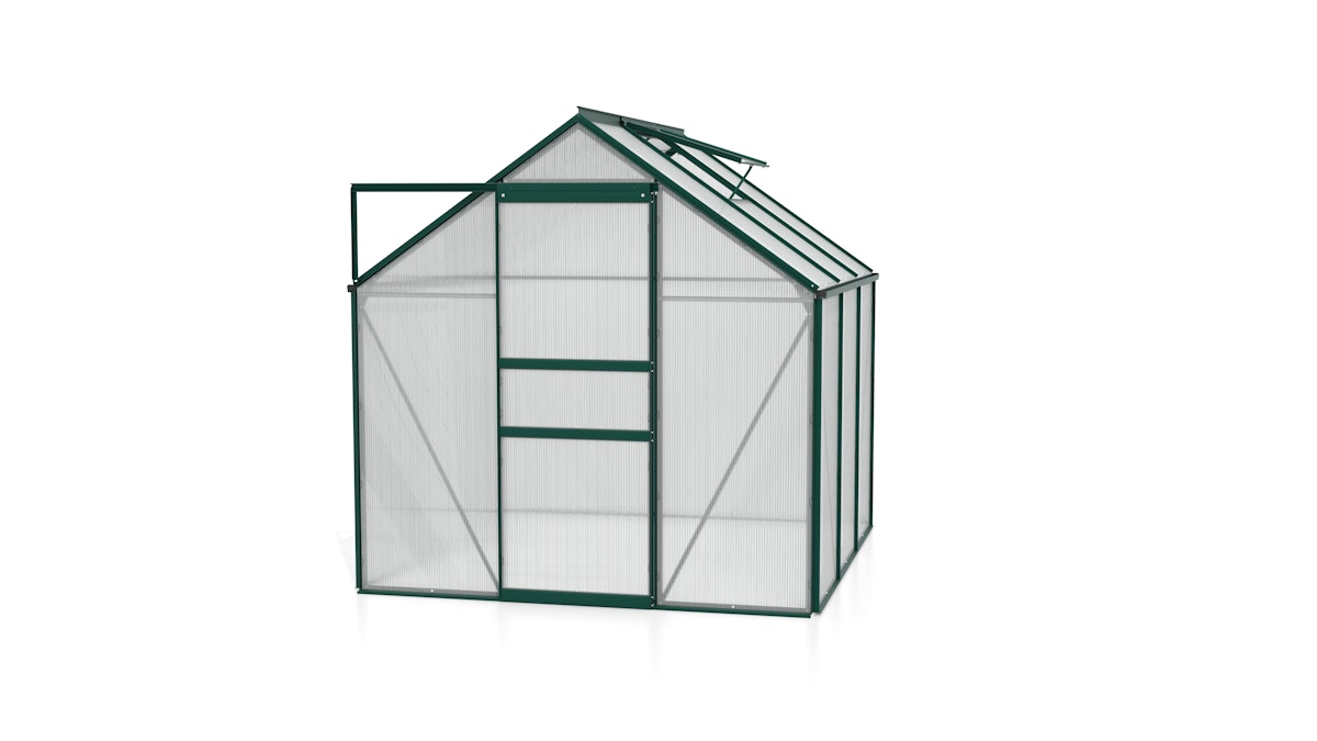 Vitavia Gewächshaus Venus 3800 inkl. 1 Dachfenster - 3,8 m² -dunkelgrün-6 mm Hohlkammerplatten von Vitavia