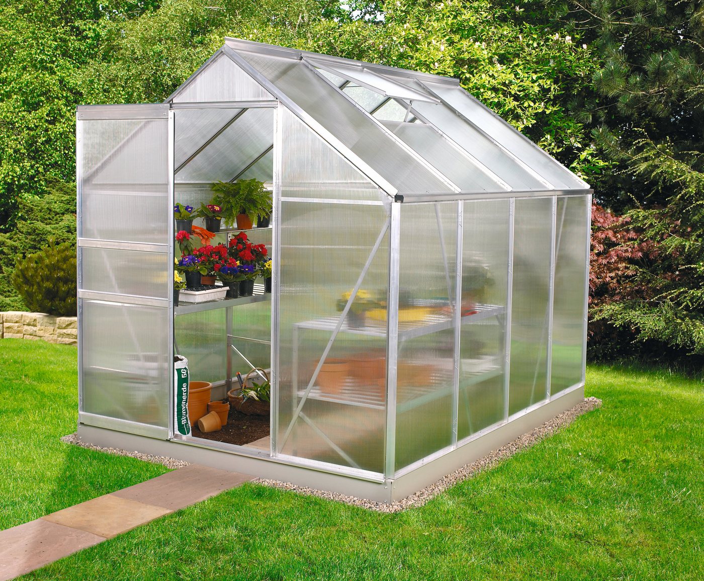 Vitavia Gewächshaus Venus 5000, BxTxH: 192 x 254 x 197 cm, 4 mm Wandstärke, Set, mit Fundamentrahmen Vitavia Gewächshaus Venus 5000, BxTxH: 192 x 254 x 197 cm, 4 mm Wandstärke, Set, mit Fundamentrahmen von Vitavia