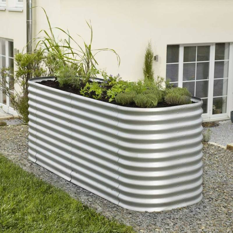 Vitavia Erweiterung "Stretched" 80 cm für Hochbeet Terra Basic Höhe 86 cm-Aluminium-Blank von Vitavia