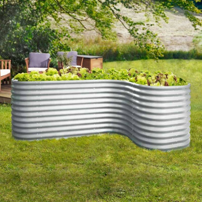 Vitavia Hochbeet ERWEITERUNG CURVE-Aluminium-Blank von Vitavia