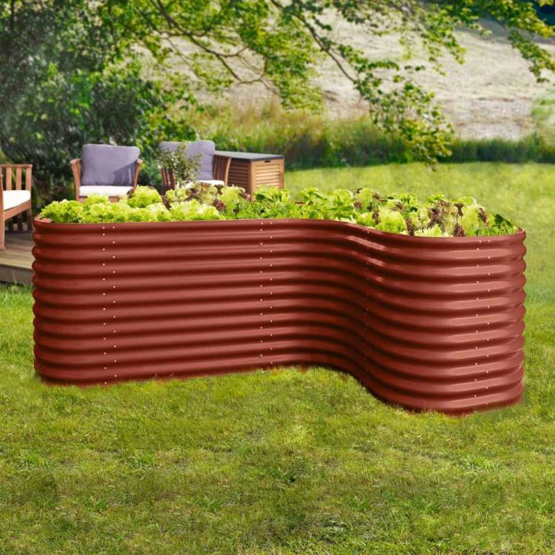 Vitavia Hochbeet ERWEITERUNG CURVE-ziegelrot von Vitavia