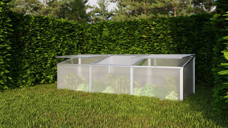 Vitavia Frühbeet Gaia 3X 53 x 180 cm inkl. 3 Dachfenstern von Vitavia