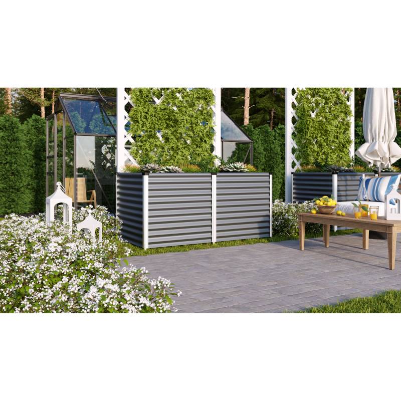 Vitavia Hochbeet 'Linus 858' 188 x 86 x 96 cm granitfarben von Vitavia