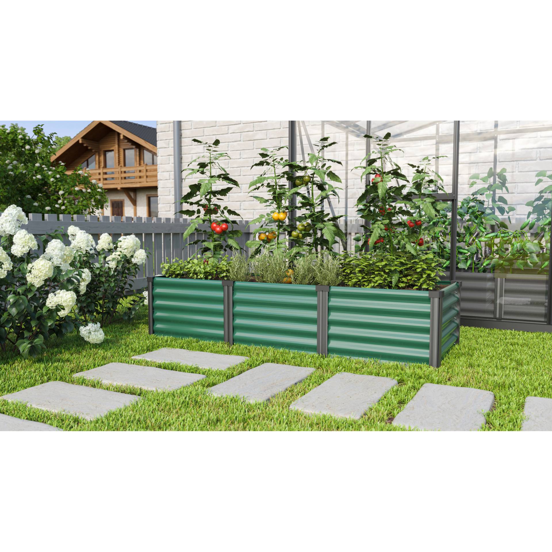 Vitavia Hochbeet 'Linus In & Out 401 S' 185 x 40 x 65 cm grün von Vitavia