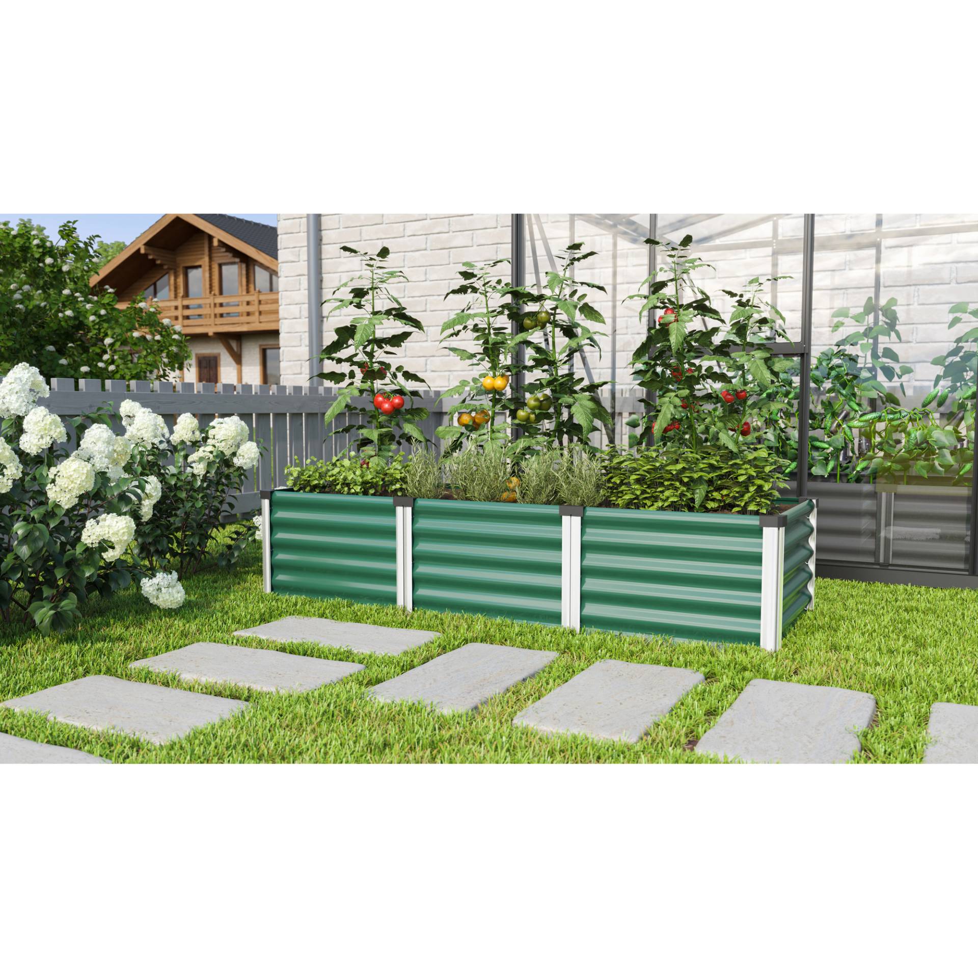 Vitavia Hochbeet 'Linus In & Out 401 S' 185 x 40 x 65 cm grün von Vitavia