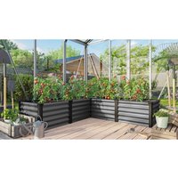 Vitavia - Hochbeet 'Linus in & out 401 m', granit/ alu eloxiert, m von Vitavia