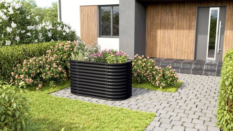 Vitavia Hochbeet Terra Basic 82 x 162 x 86 cm schwarz von Vitavia