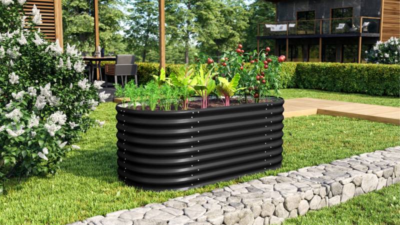 Vitavia Hochbeet Terra 630 162 x 82 x 63 cm schwarz von Vitavia