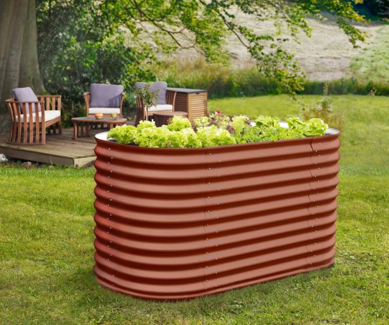 Vitavia Hochbeet Terra Basic B 82 cm x L 162 cm x H 86 cm - 1000 l - rubinrot von Vitavia