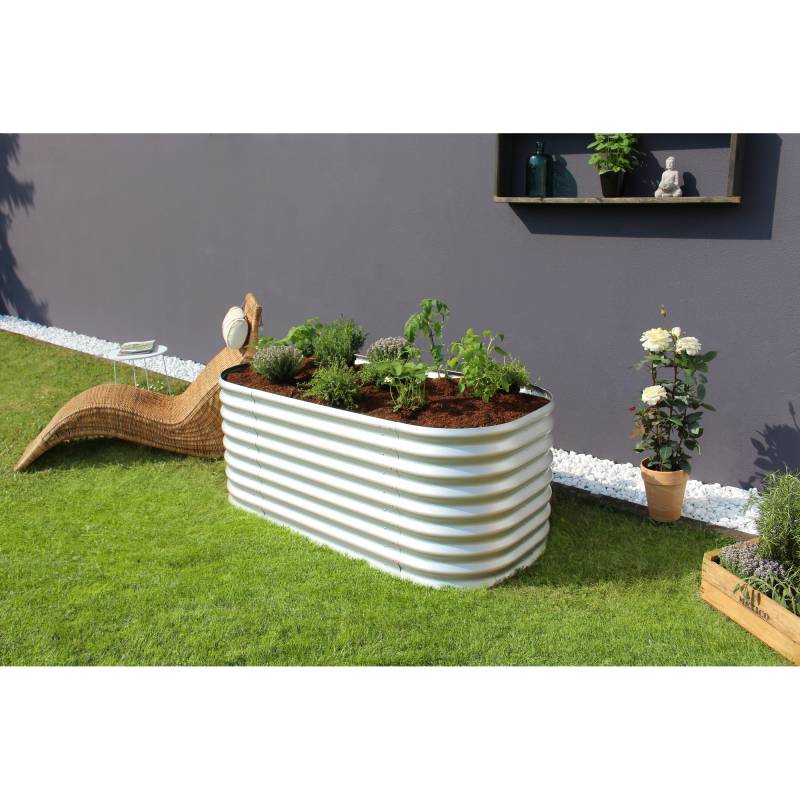Vitavia Hochbeet 'Vita 630 Basic' 82 x 63 x 162 cm silberfarben von Vitavia
