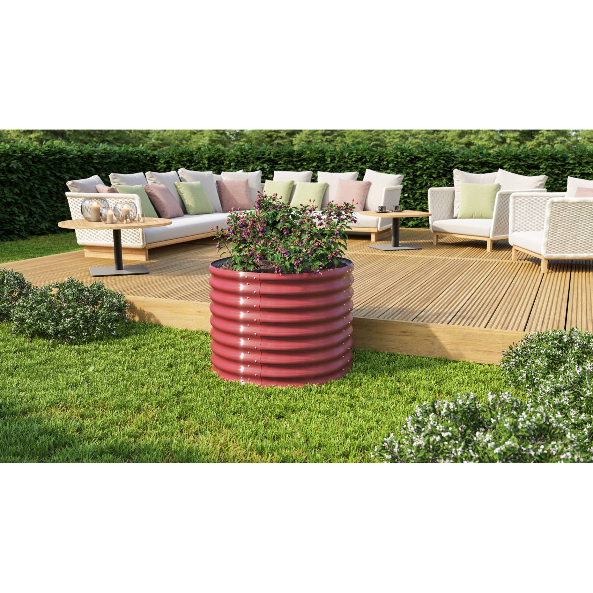 Vitavia Hochbeet 'Vita 630 Rund' 82 x 63 x 82 cm rubinrot Vitavia Hochbeet 'Vita 630 Rund' 82 x 63 x 82 cm rubinrot von Vitavia
