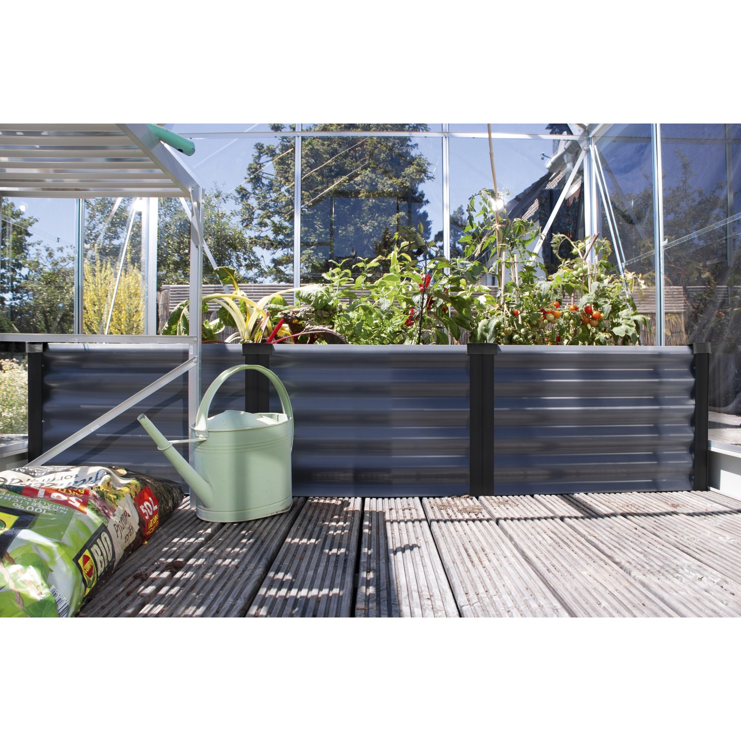 Vitavia Hochbeete Linus in & out 401 S Granit-Schwarz B 65 cm x L 185 cm von Vitavia