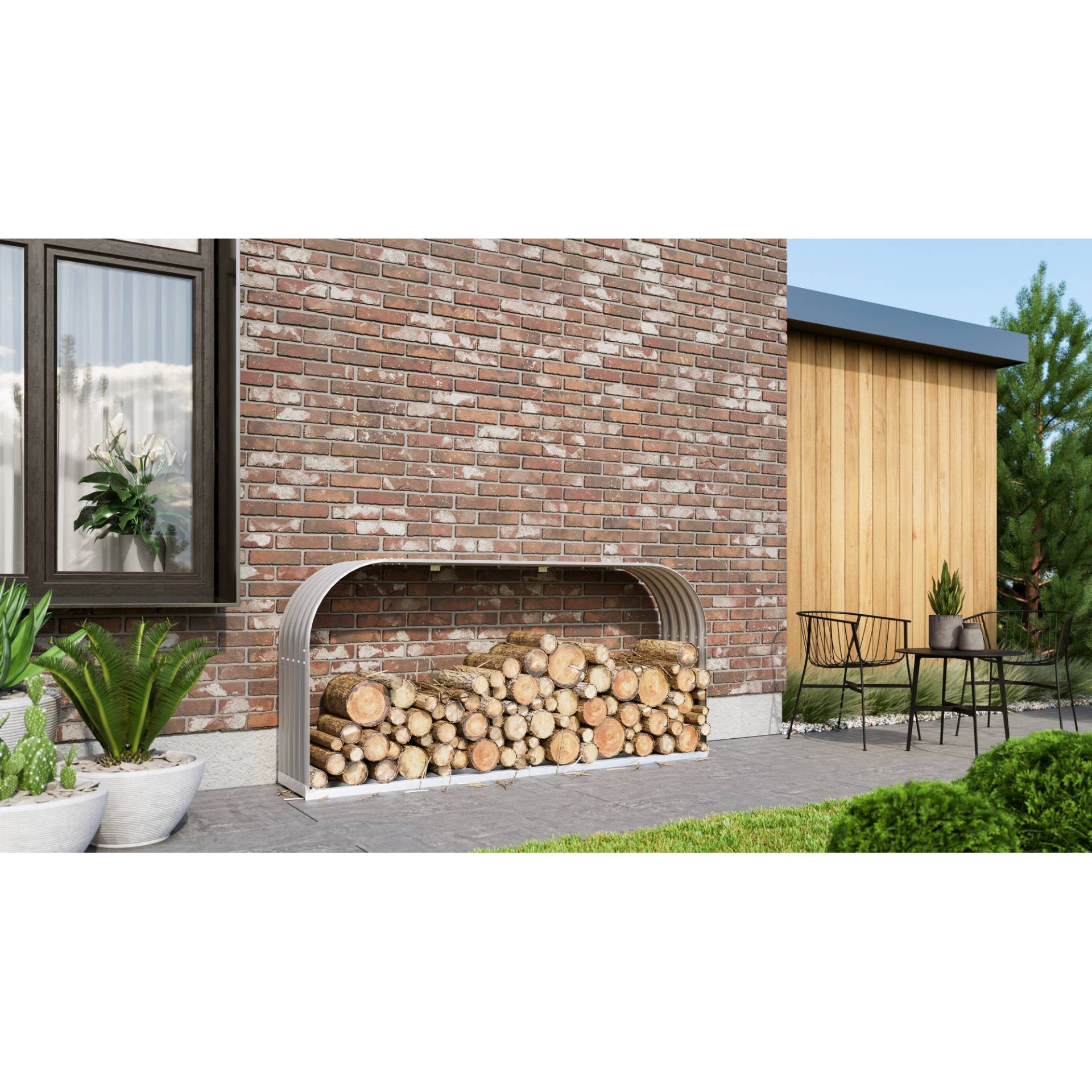 Vitavia Kaminholzregal 'Ardor 401' blankfarben 210 x 100 x 40,1 cm Vitavia Kaminholzregal 'Ardor 401' blankfarben 210 x 100 x 40,1 cm von Vitavia