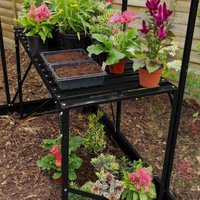Vitavia - Pflanztisch für Gewächshäuser, schwarz, 120 x 52 x 76 cm, 1 Ebene von Vitavia