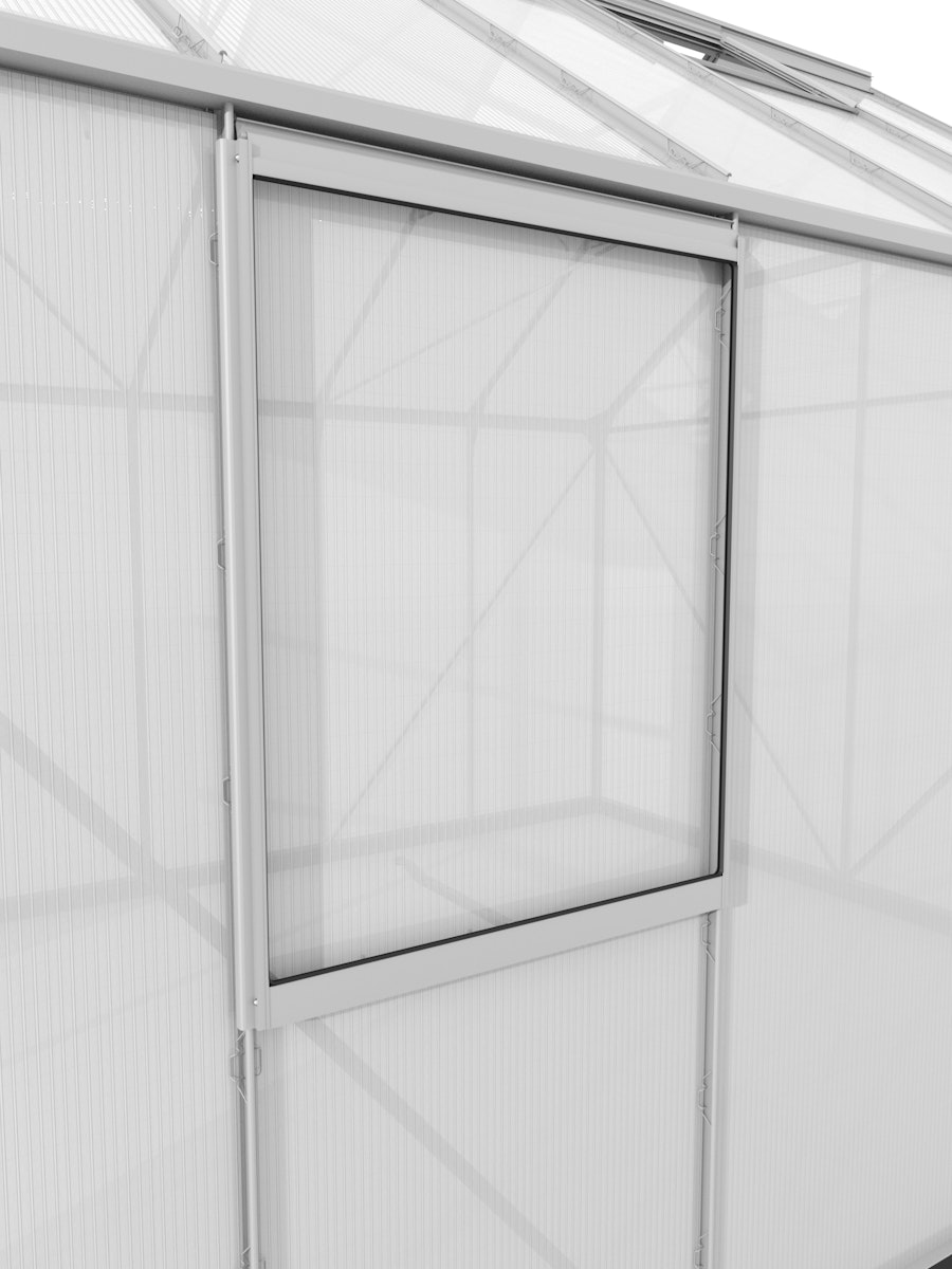 Vitavia Seitenfenster für Vitavia Gewächshäuser 6 mm Hohlkammerplatten Alu-blank eloxiert von Vitavia