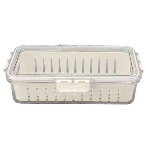 Vitdipy Kühlschrank Organizer, Multifunktionale Lebensmittelaufbewahrung Mit Abtropffläche, Luftdichter Crisper Für Küche, Esszimmer, Picknick von Vitdipy