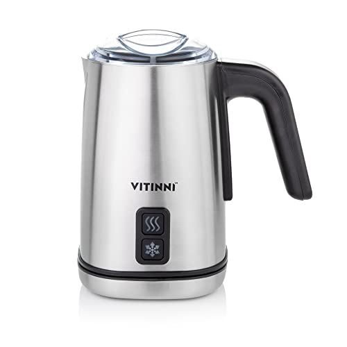 Vitinni Automatische Milchaufschäumer, Edelstahl, heiße und kalte Getränke, Heizfunktion, heiße Schokolade, 500 W, für Latte Macchiato, Cappuccino und Kakao, rostfreies Edelstahlgehäuse von Vitinni