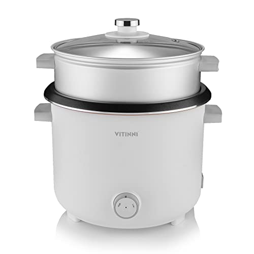 Vitinni Multikocher, Dampffunktion, Schnellkochtopf, Slow Cooker, Fassungsvermögen, Schongaren, Abnehmbarer Topf mit Antihaftbeschichtung, 2,2L, 900W von Vitinni