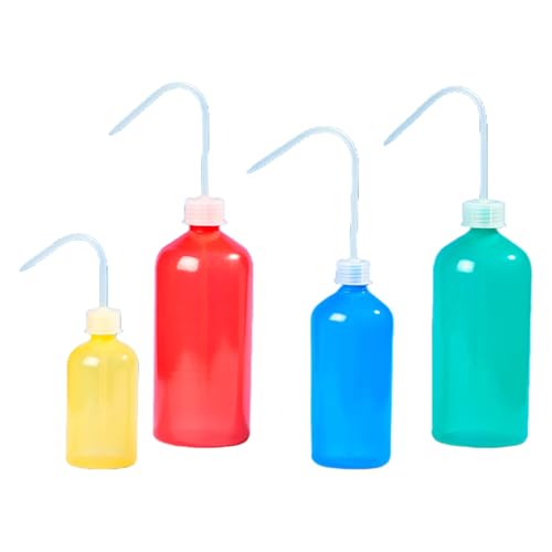Vitlab LDPE Spritzflasche mit PP Schraubverschluss und Spritzrohr, Blau, GL 32 Gewinde, 1000ml Kapazität, 92mm Durchmesser, 221mm Höhe, 5 Stück von Vitlab