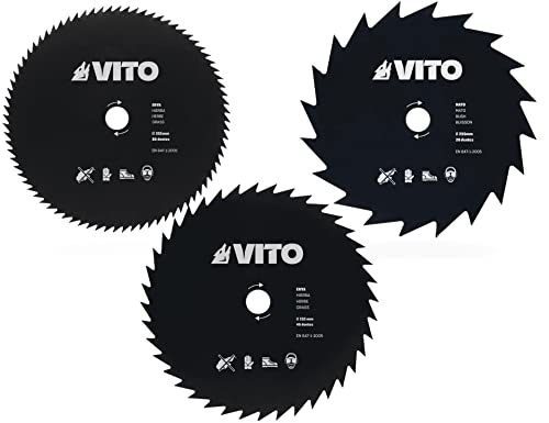 VITO Professional 3 x Schneidklingen Set UNIVERSAL Sägedisc Dickichtmesser 40 Zahn-Schneidklinge Motorsense Freischneider Messer Klinge DISC BLADE QUALITÄT von VITO AGRO ! von VITO