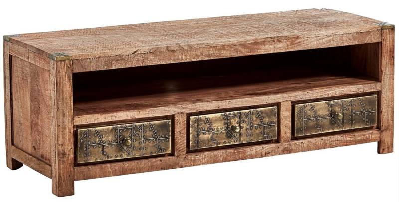 Vito Lowboard CURL, B 140 cm, massives Mangoholz, 1 Ablagefläche, 3 Schubladen Vito Lowboard CURL, B 140 cm, massives Mangoholz, 1 Ablagefläche, 3 Schubladen von Vito