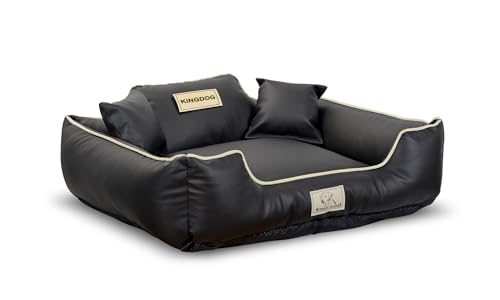 VitoPRICE Hundebett KINGDOG Kunstleder (abnehmbar) 115x95cm wasserdicht aus Kunstleder 240 g/m² Anti-Rutsch-Boden von VitoPRICE