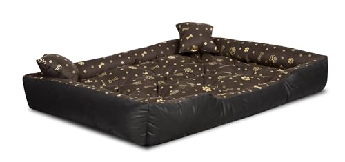 VitoPRICE Hundebett mit Knochenmuster 130x105cm wasserdicht aus Cordura 190 g/m² von VitoPRICE