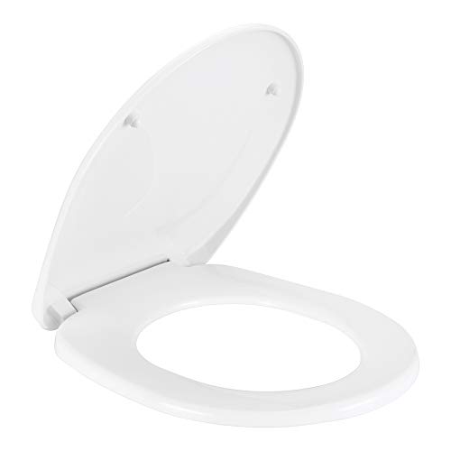 VitrA Normus Toilettendeckel, WC Sitz, einfache Reinigung, Weiß Toilettensitz mit Metall Scharniere – 23-003-001 von VitrA