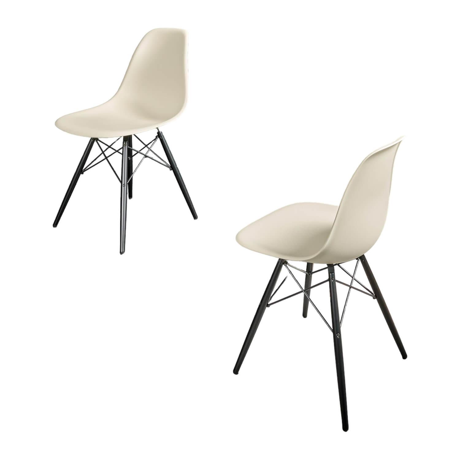 2er-Set Eames Plastik Side Chair DSW Sitzschale Kunststoff Kieselstein Gestell A... 2er-Set Eames Plastik Side Chair DSW Sitzschale Kunststoff Kieselstein Gestell A... von Vitra