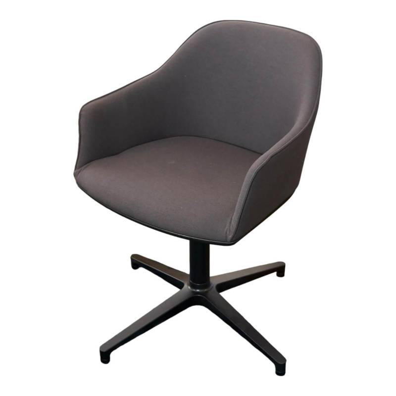 Armlehnstuhl Softshell Bezug Stoff Plano Dunkelgrau 4 Stern Gestell Drehbar Aus ... von Vitra