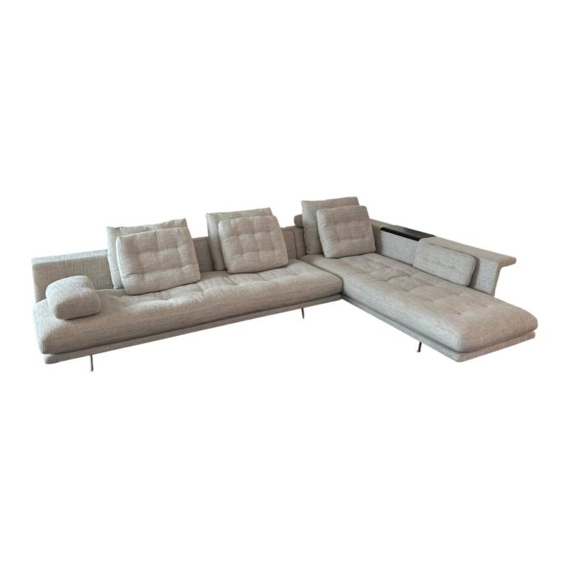 Ecksofa Grand 3 Stoff 240 Corsaro Stone Melange Beige Füße Aluminium Poliert Ink... Ecksofa Grand 3 Stoff 240 Corsaro Stone Melange Beige Füße Aluminium Poliert Ink... von Vitra