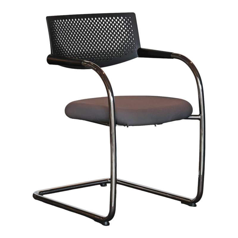 Freischwinger Visavis 2 Bezug Stoff Torso Citterio 76 Antra Gestell Glanzverchro... von Vitra