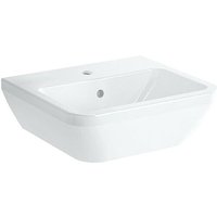 Handwaschbecken VitrA Integra 450 x 400 mm, mit Überlauf, 1 Hahnloch mittig, eckige Form, weiß - 7047L003-0001 von Vitra