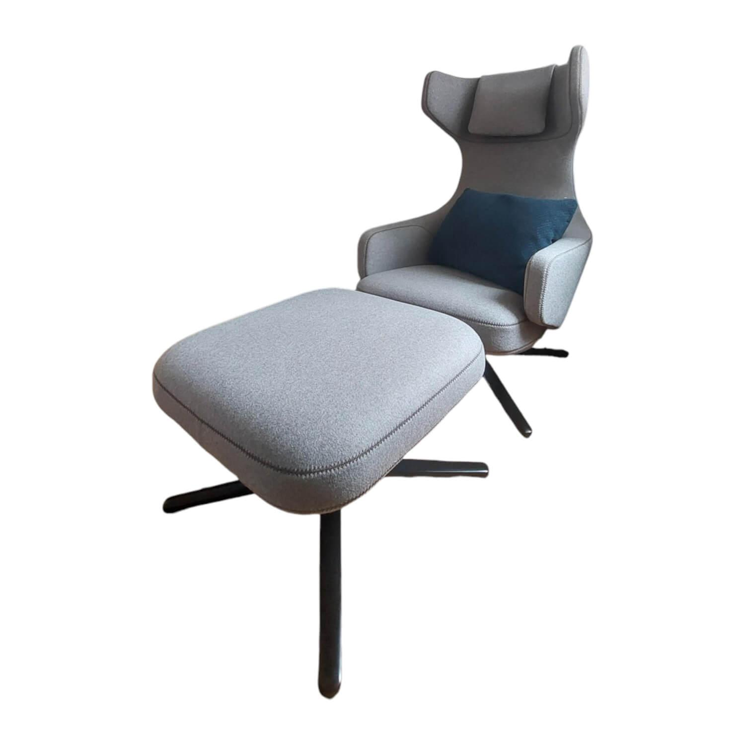 Sessel Grand Repos Stoff Cosy 2 Fossil Grau Mit Kontrastnaht Gestell Aluminium D... Sessel Grand Repos Stoff Cosy 2 Fossil Grau Mit Kontrastnaht Gestell Aluminium D... von Vitra