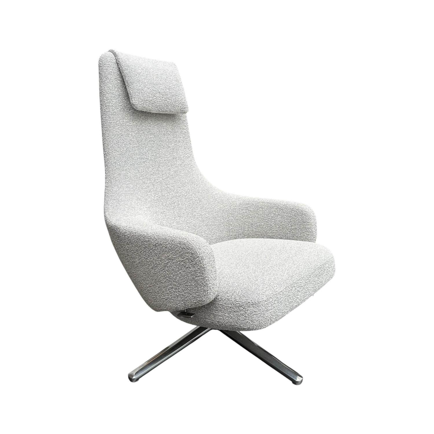 Sessel Repos 210 746 00 Stoff Nubia F100 Creme Sierragrau Grau Gestell Poliert von Vitra