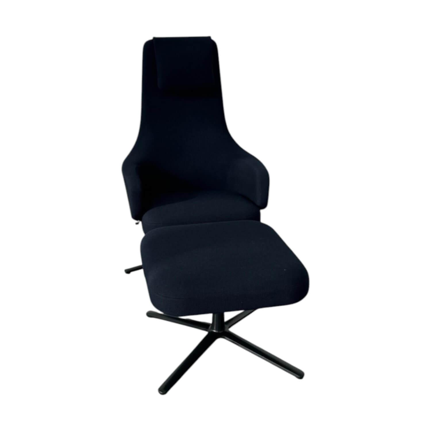 Sessel Repos Stoff Credo 08 Dunkelblau Schwarz Gestell Metall Basic Dark Pulverb... Sessel Repos Stoff Credo 08 Dunkelblau Schwarz Gestell Metall Basic Dark Pulverb... von Vitra