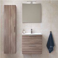 Set Mia Möbelset 59x61x39,5cm mit Spiegel, Waschbecken, LED-Beleuchtung + Kleiderschrank 145x35x35cm, Cordoba - Vitra von Vitra