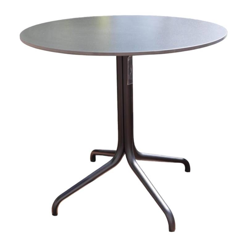 Tisch Outdoor Belleville Vollkernmaterial Schwarz Gestell Tiefschwarz Vollverzin... von Vitra