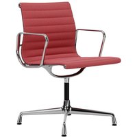 Vitra - Aluminium Chair - EA 104, Gestell verchromt, Filzgleiter Hartboden - 68 pink poppyred von Vitra