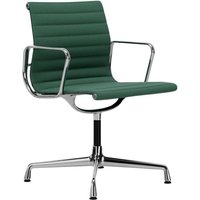 Vitra - Aluminium Chair - EA 104, Gestell verchromt, Filzgleiter Hartboden - 86 mint forest von Vitra
