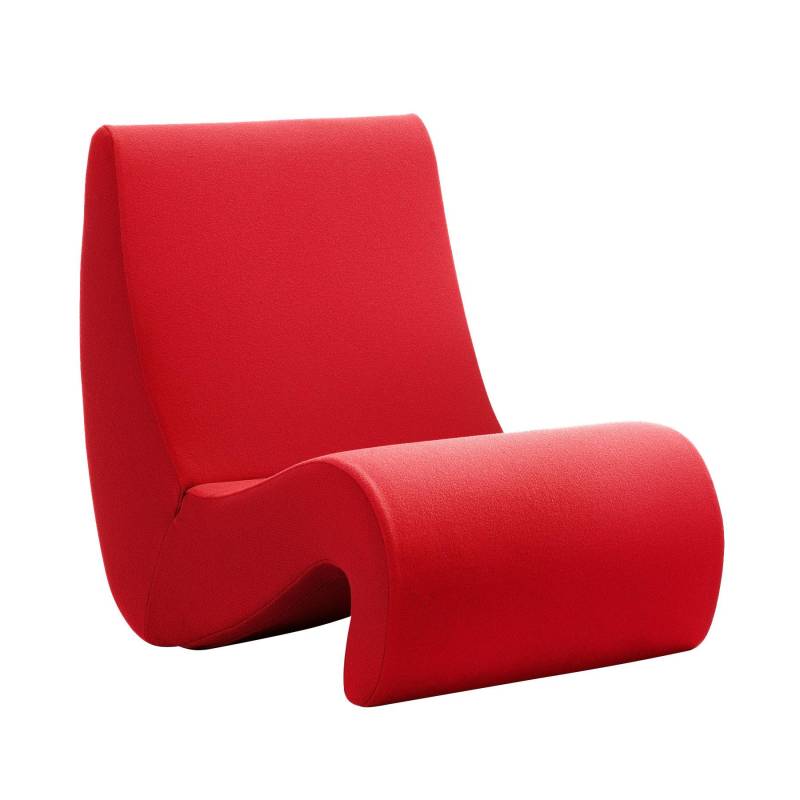 Vitra - Amoebe Lounge Sessel - rot/Bezug Stoff Tonus 03/BxHxT 62x82x86cm von Vitra