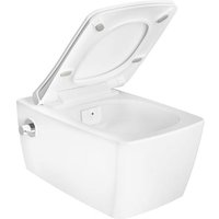 Aquacare Metropole Wand-Tiefspül-WC-Set mit Bidetfunktion, mit WC-Sitz mit integrierter Armatur - Vitra von Vitra