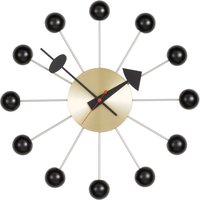 Vitra - Ball Clock, schwarz / messing von Vitra