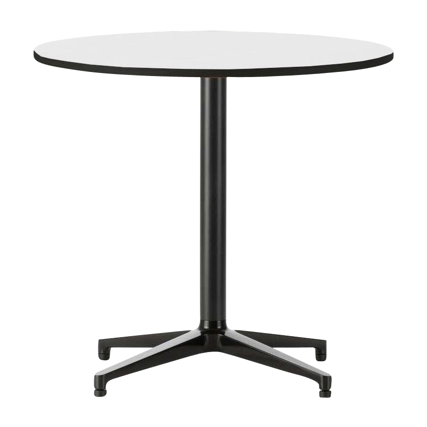 Vitra - Bistro Table Tisch rund - weiß/Vollkernmaterial/Gestell basic dark schwarz/für In- und Außenbereich von Vitra