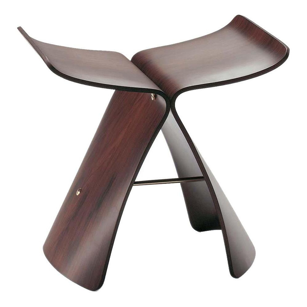 Vitra - Butterfly Stool - palisander/lackiert/BxH 42x39cm von Vitra