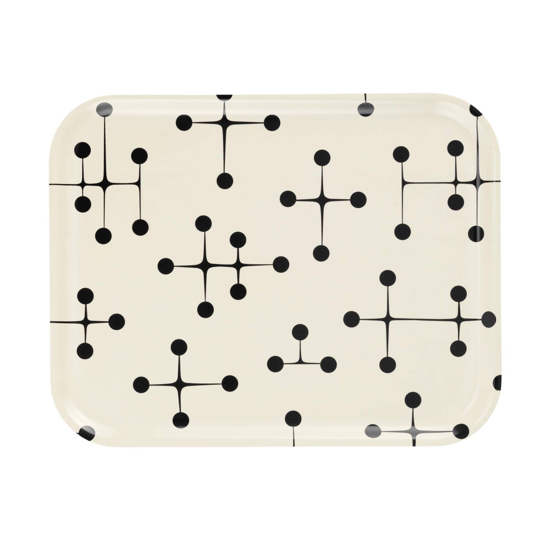 Vitra - Classic Tray Dot Pattern Light Tablett - creme/schwarz/LxBxH 46x36x2cm von Vitra