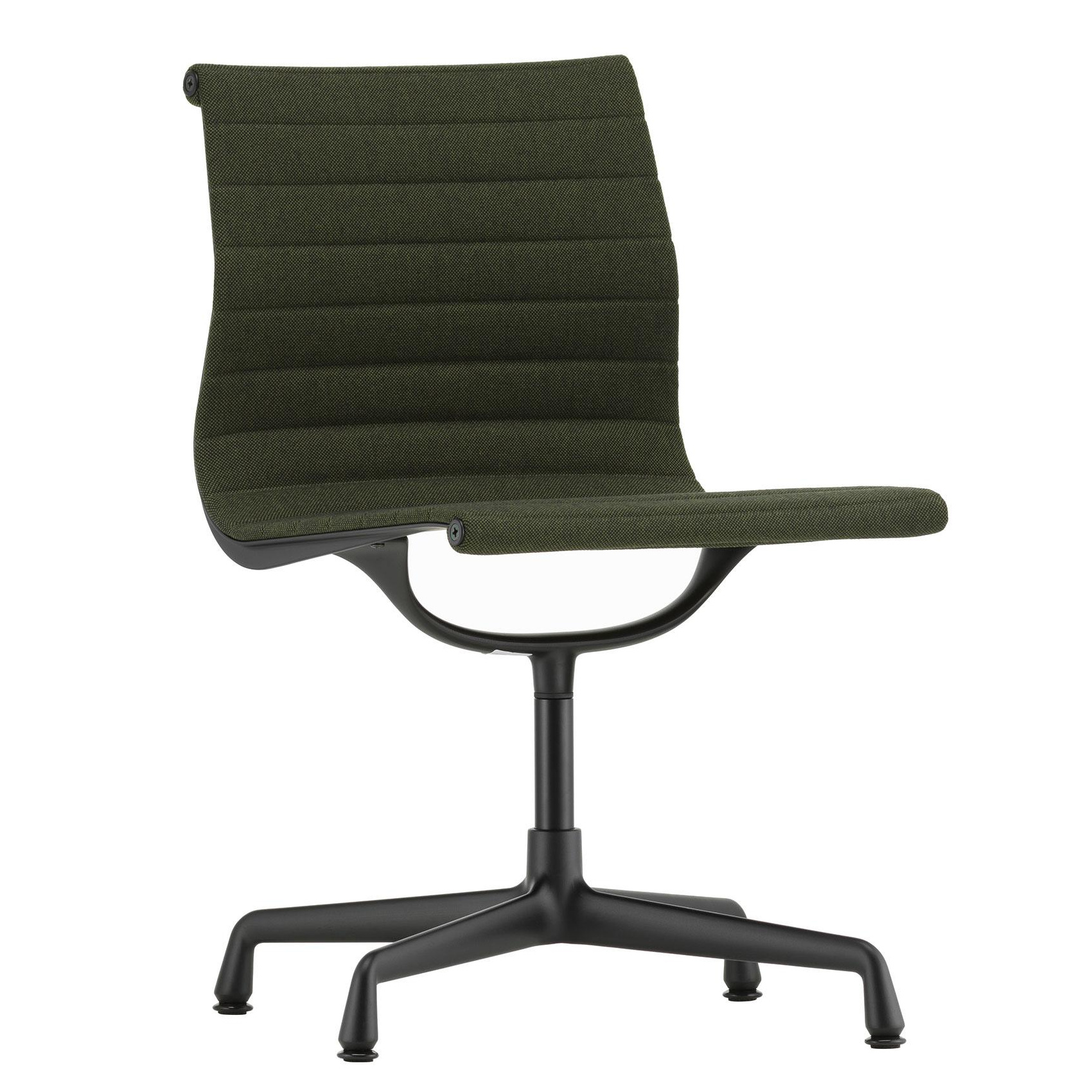 Vitra - EA 101 Aluminium Chair Gestell schwarz - schwarz nero/forest/Sitzfläche Stoff Hopsak 77/Gestell deep black pulverbeschichtet/BxHxT 50x84,5x52, von Vitra